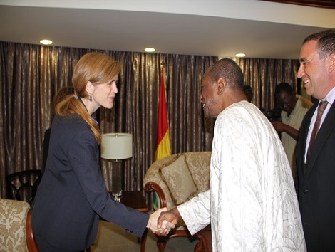 Alpha Condé et Samantha Power