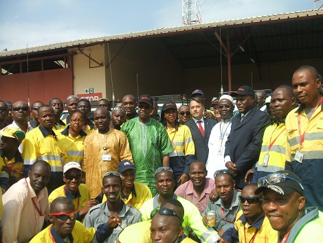 Des responsables et travailleurs de Rio Tinto à Conakry