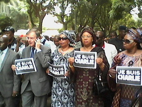 Marche de soutien à "Charlie hebdo" à Conakry