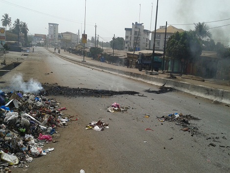 L'axe Bambéto-Hamdallaye, dans la journnée de mercredi- Photo-Africaguinee.com