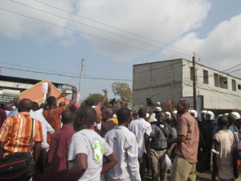 Des manifestants à Conakry