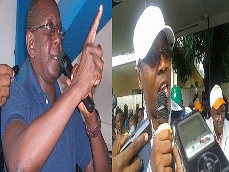 S.Barry de l'UFR (G) & O.Gaoual Diallo de l'UFDG (D)