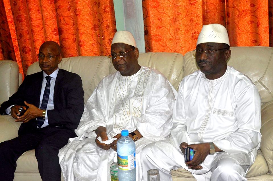 Cellou Dalein Diallo, Lansana Kouyaté et Sidya Touré lors d'un congrès du PEDN