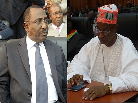 Cellou Dalein Diallo, leader de l'UFDG (D) & Sidya Touré (G), leader de l'UFR