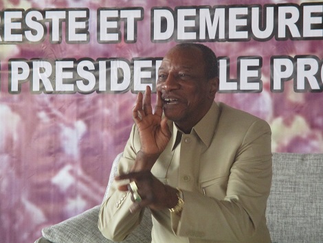 Alpha Condé au siège du RPG, Photo Boubacar Loudah, Africaguinee.com