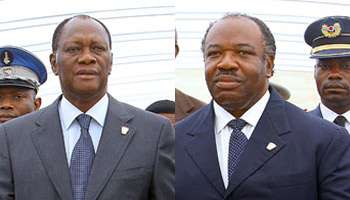 Les présidents Ouattara et Ali Bongo