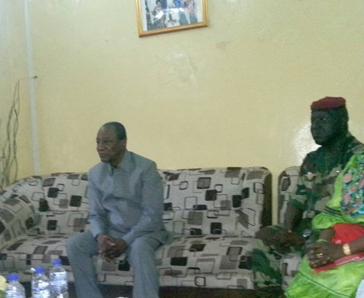 Alpha Condé au domicile privé de Baidy Aribot à Conakry