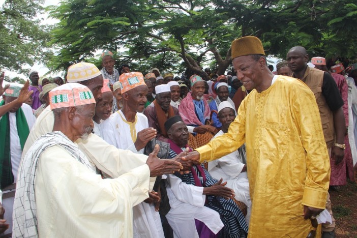 Le président Condé lors d'une campagne à Mali (Foutah)