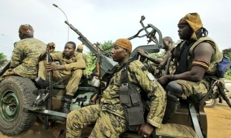 Militaires ivoiriens dans les rues de Bouaké