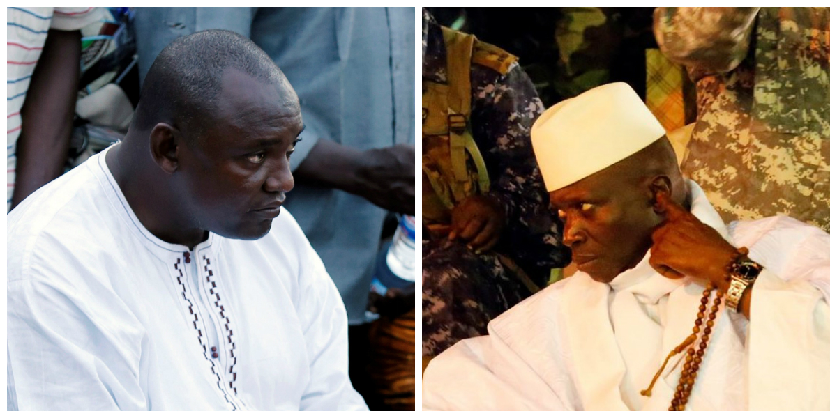 Adama Barrow et Yahya Jammeh