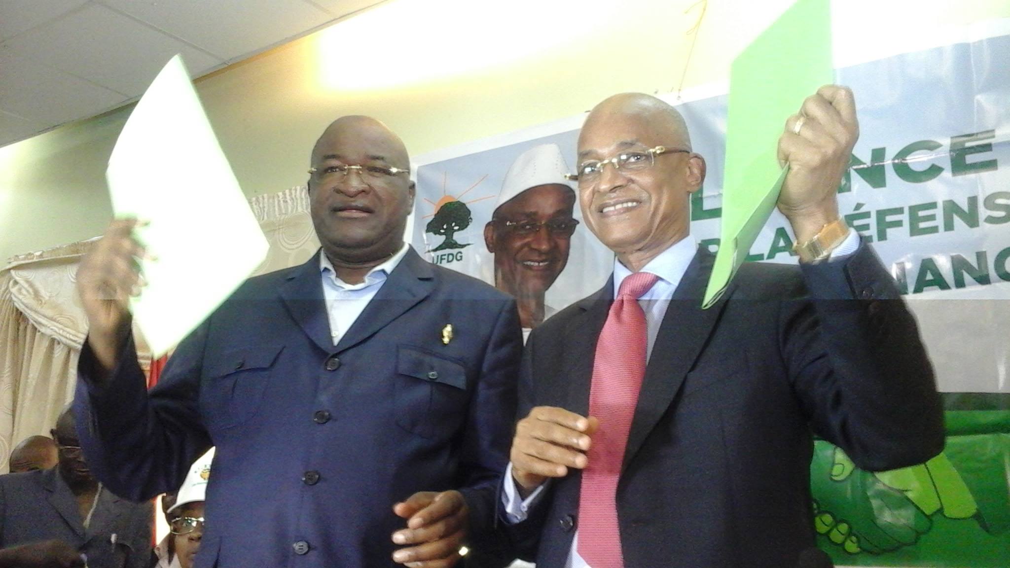 El hadj Mamadou Sylla et Cellou Dalein Diallo à Conakry