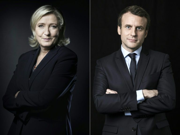 Marine Lepen et Emmanuel Macron