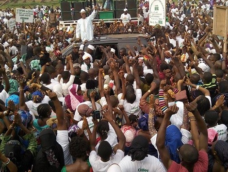 Cellou Dalein Diallo, leader de l’UFDG, à Kankan en 2015