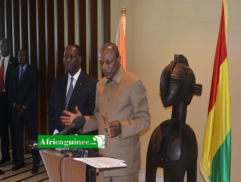 Alpha Condé et Alassane Ouattara, Conakry le 26 oct 2017