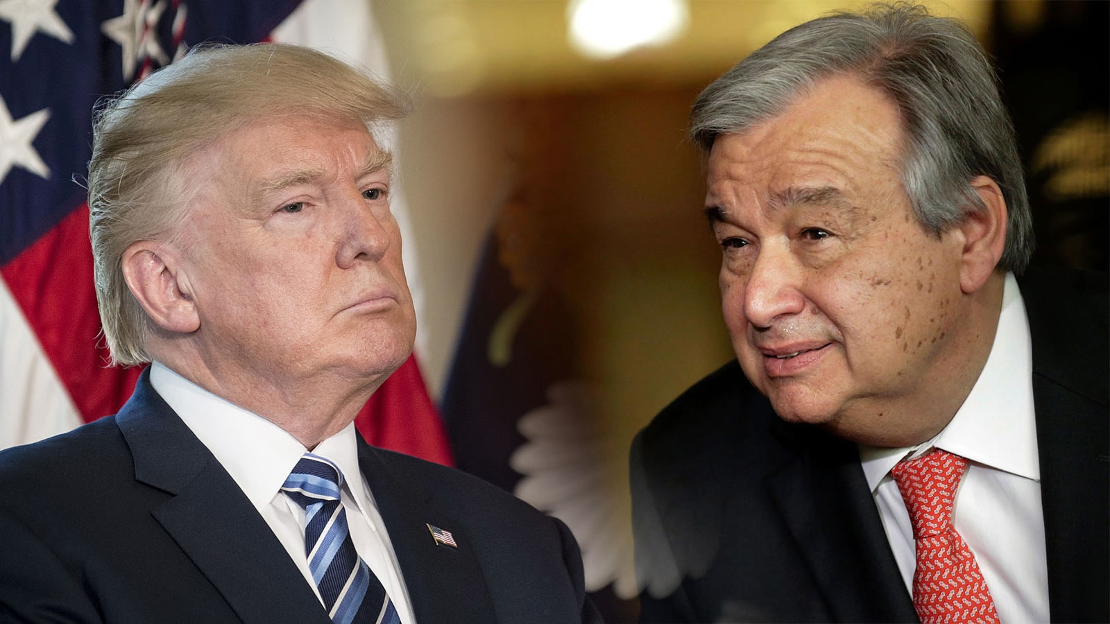 Le président américain Donald Trump et le patron de l'ONU, Antonio Guterres-Africaguinee.com