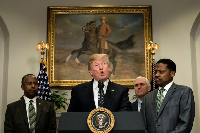 Le président américain Donald Trump à Washington, le 12 janvier 2018 / © AFP / Brendan Smialowski