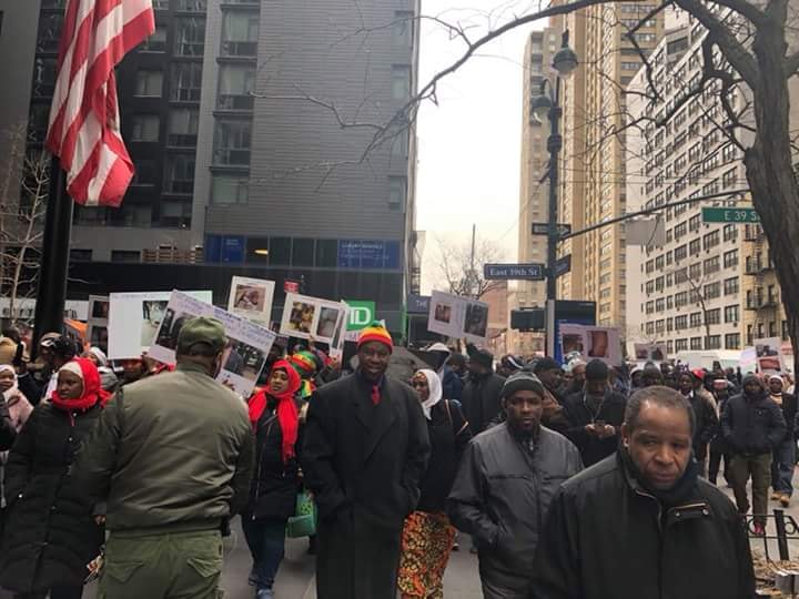 Des manifestants guinéens à New-York