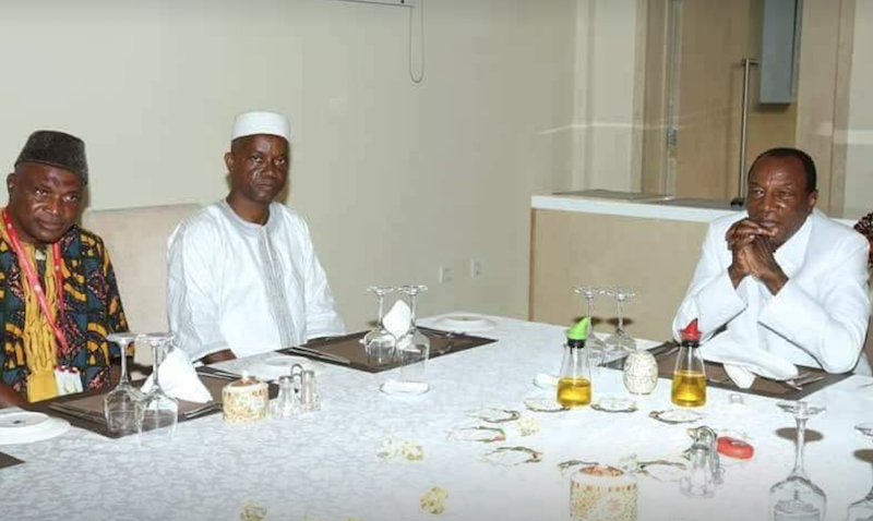 Alpha Condé et le syndicaliste Aboubacar Soumah