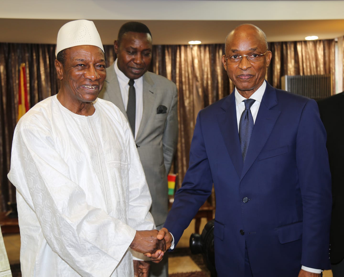 Alpha Condé et Cellou Dalein Diallo au Palais Sékoutoureya