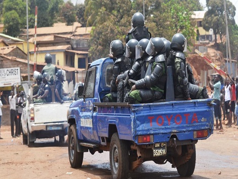 Des éléments de la gendarmerie guinéenne, image d'illustration