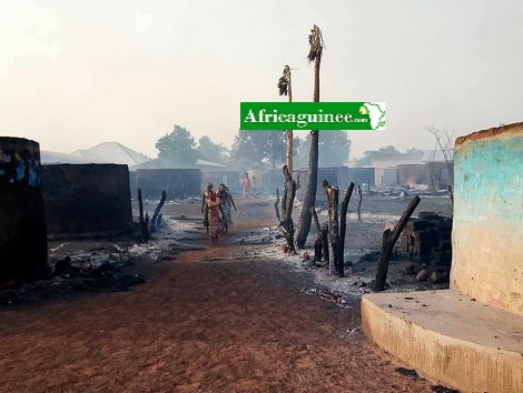 Le village de Tinkisso (Dinguiraye) ravagé par un Incendie