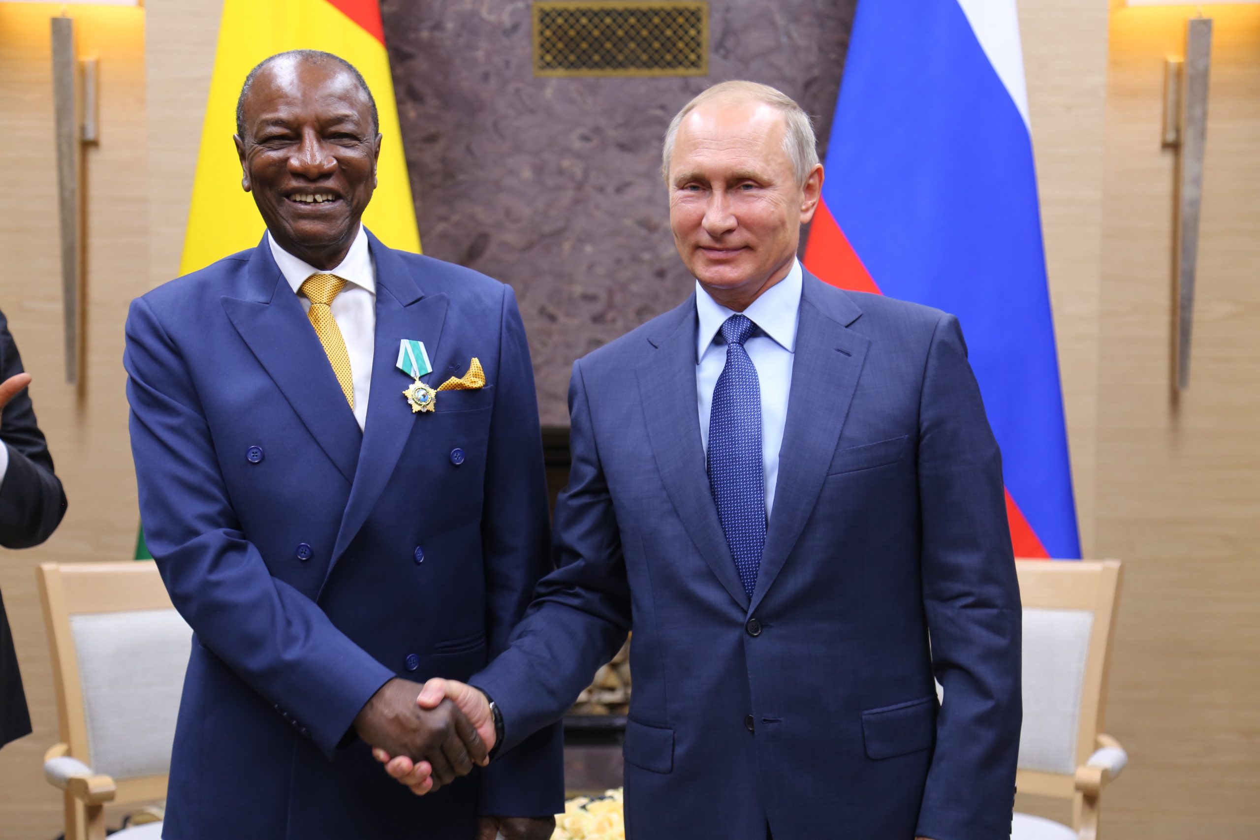 Alpha Condé et Vladimir Poutine