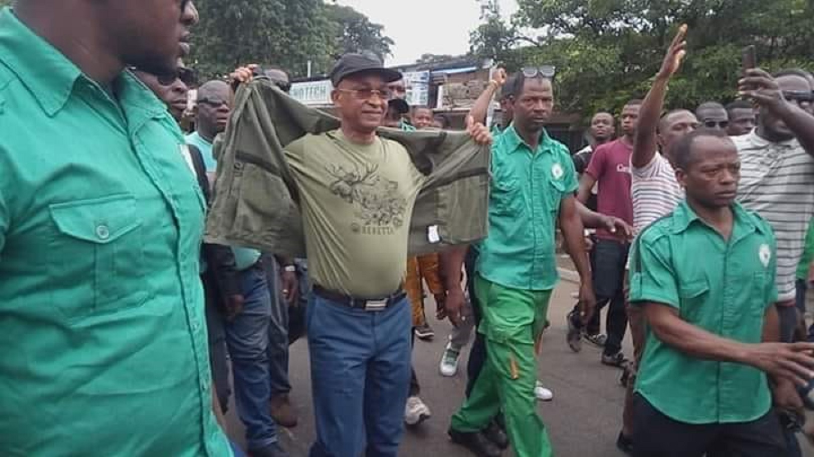 Cellou Dalein Diallo lors d'une manifestation le 30 Octobre 2018 à Conakry