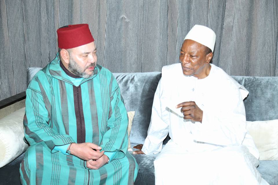 Le Roi Mohamed VI et le Président Alpha Condé