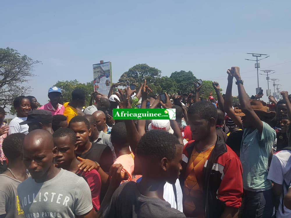 Des manifestants à Conakry