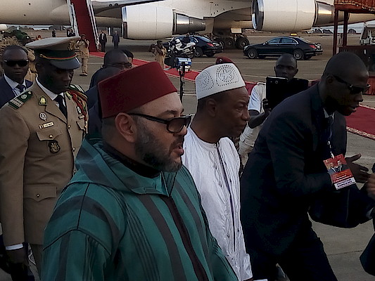 Le Roi Mohamed VI et le Président Alpha Condé