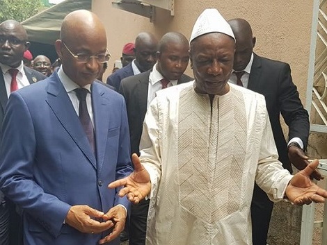 Alpha Condé, Président de la République de Guinée et son principal opposant Cellou Dalein Diallo