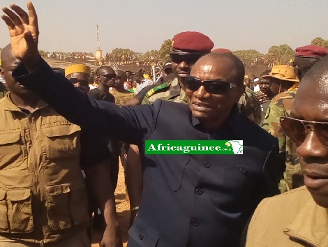 Accueille du président Alpha Condé  à Siguiri