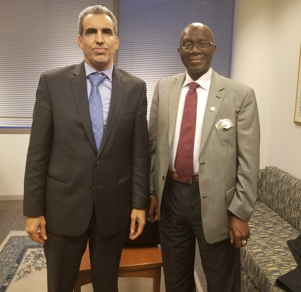 Kerfalla Yansané, Ambassadeur de la Guinée aux Etats-Unis, et l'Administrateur de la Guinée au Fonds Monétaire International le Mauritanien Mohamed-Lemine Raghan