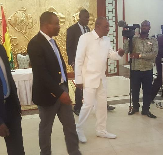 Tibou Kamara et Alpha Condé