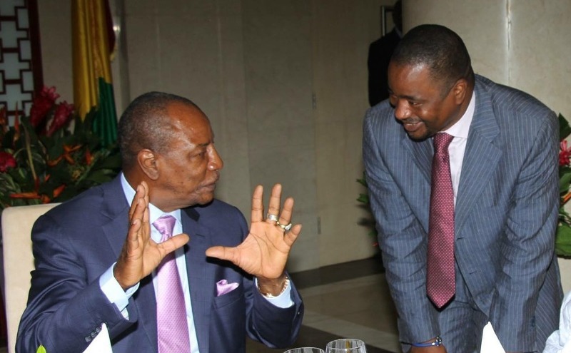 Alpha Condé, Président de la République de Guinée et son conseiller personnel Tibou Kamara