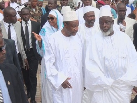 Alpha Condé, Président de la République de Guinée et le grand imam de Conakry, Elhadj Mamadou Saliou Camara