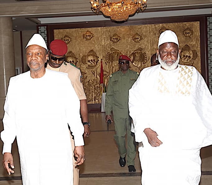 Alpha Condé, Président de la République de Guinée et le grand imam de Conakry, Elhadj Mamadou Saliou Camara