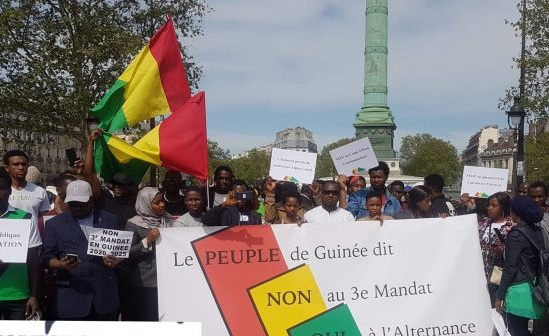 Manifestation de guinéens de la diaspora contre le troisième mandat, image d'archive