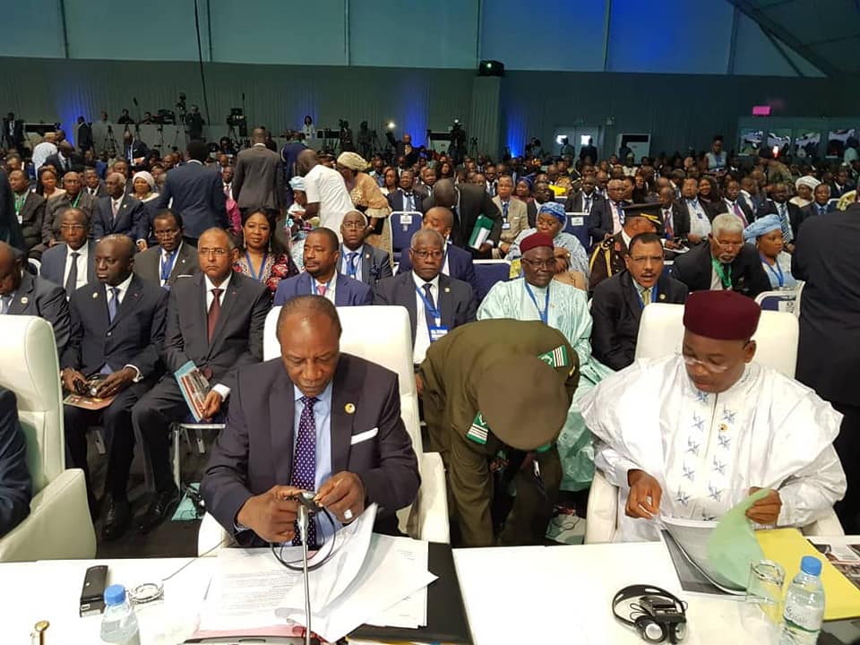 Alpha Condé, Président de la République de Guinée et Mahamadou Issoufou, président du Niger