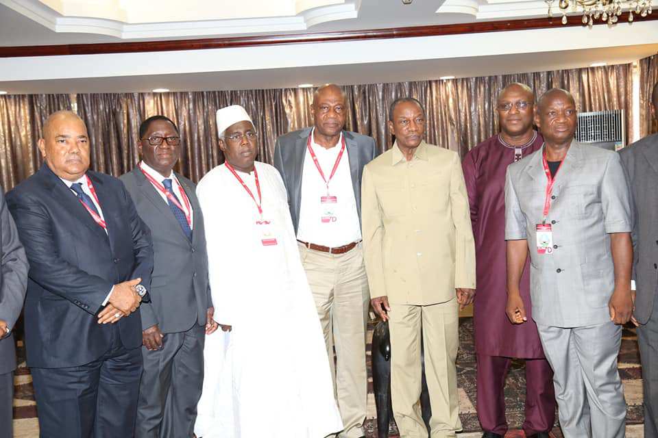 Alpha Condé, Président de la République de Guinée et des cadres du parti au Pouvoir