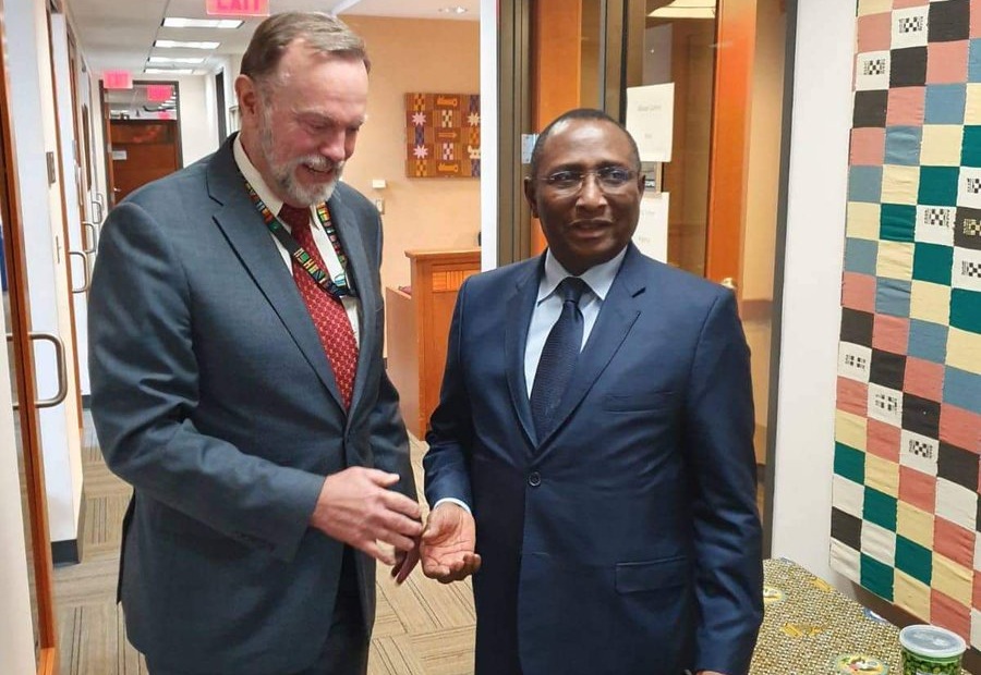Sidya Touré, leader de l'UFR et M.Tibor Naj, Sous-Secrétaire d'État pour les Affaires Africaines.