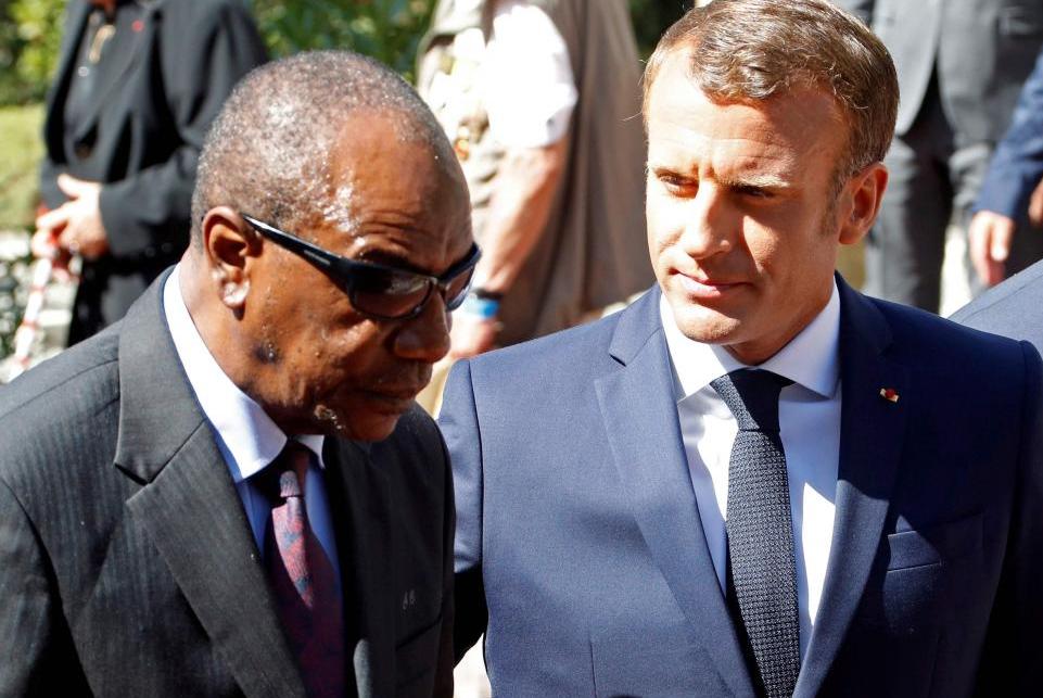 Alpha Condé et Emmanuel Macron