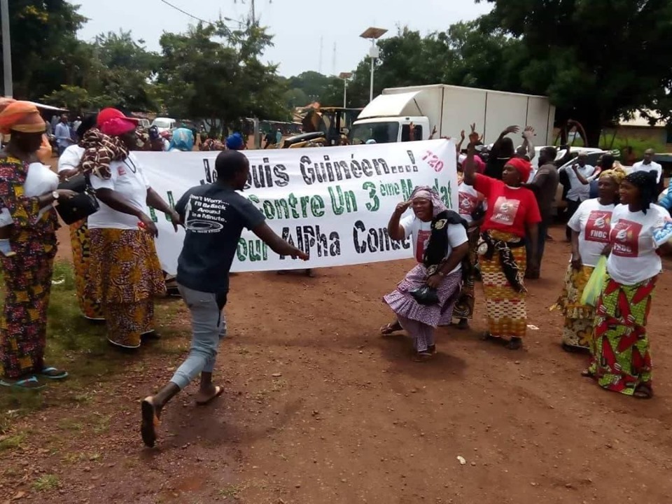 Manifestation contre le troisième mandat en moyenne Guinée