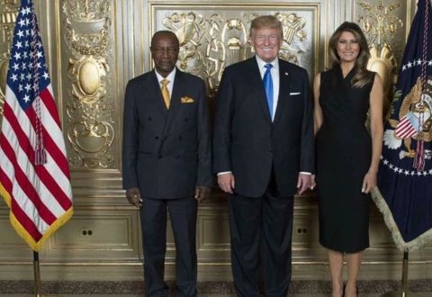 Alpha Conde et Donald Trump, image d'archive