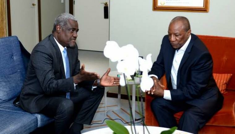 Moussa Faki mahamat et Alpha Condé