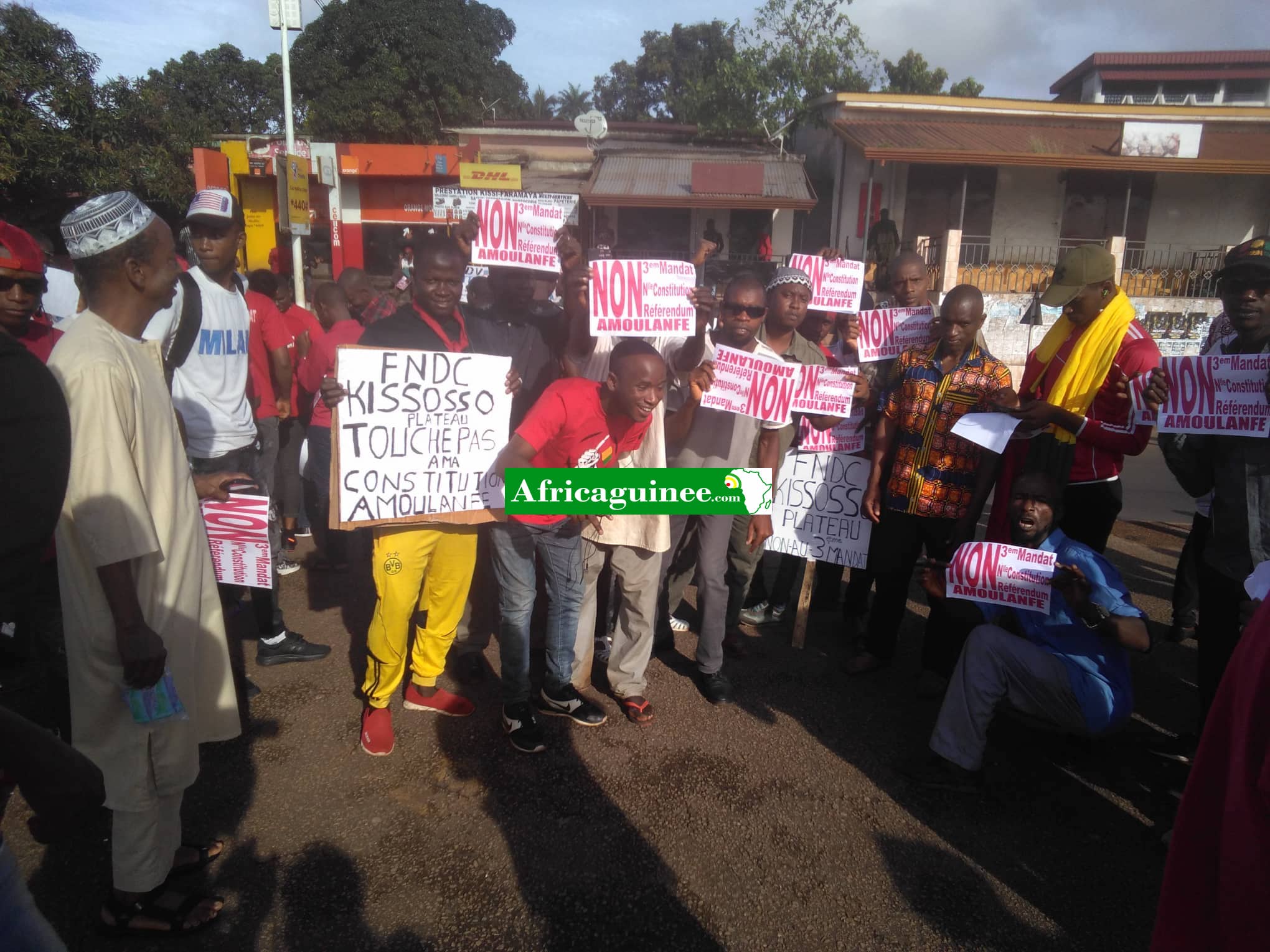 Des manifestants à Conakry
