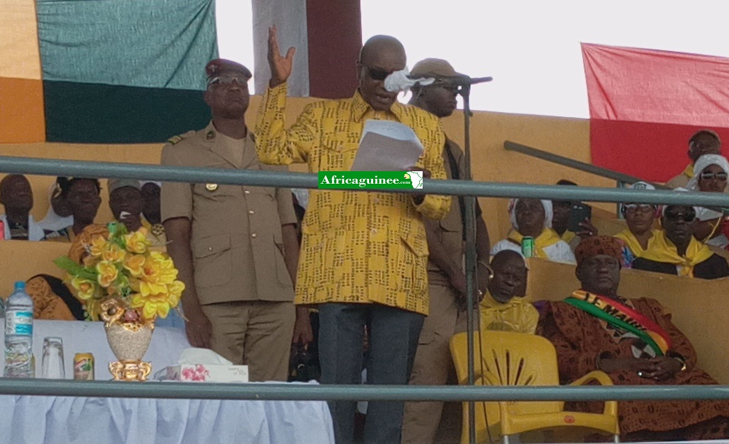 Le président de la République de Guinée, Pr Alpha Condé à Nzérékoré