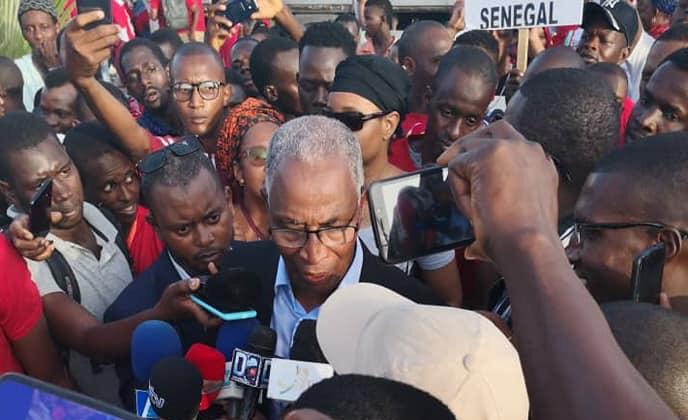 BAH Oury en marge d'une  manifestation contre le changement constitutionnel à Dakar