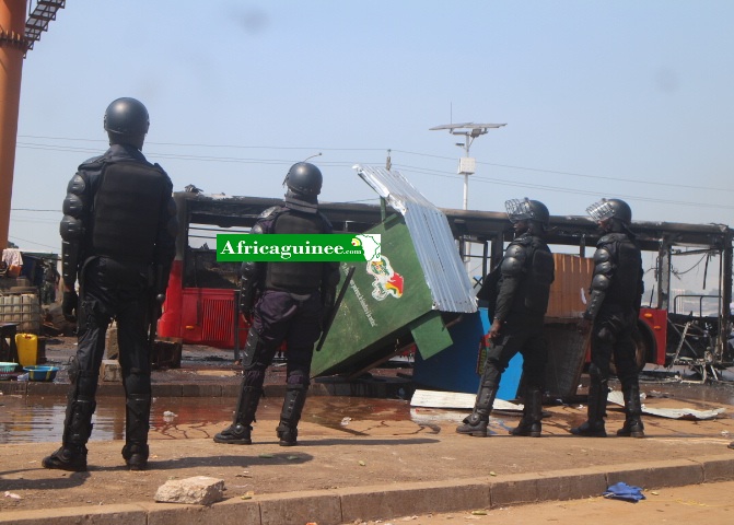 Des policiers déployés ce jeudi à Conakry pour le maintien d'ordre