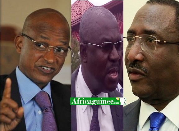 Cellou Dalein Diallo, leader de l'UFDG, Faya Milimouno, leader du BL et Sidya Touré président de l'UFR